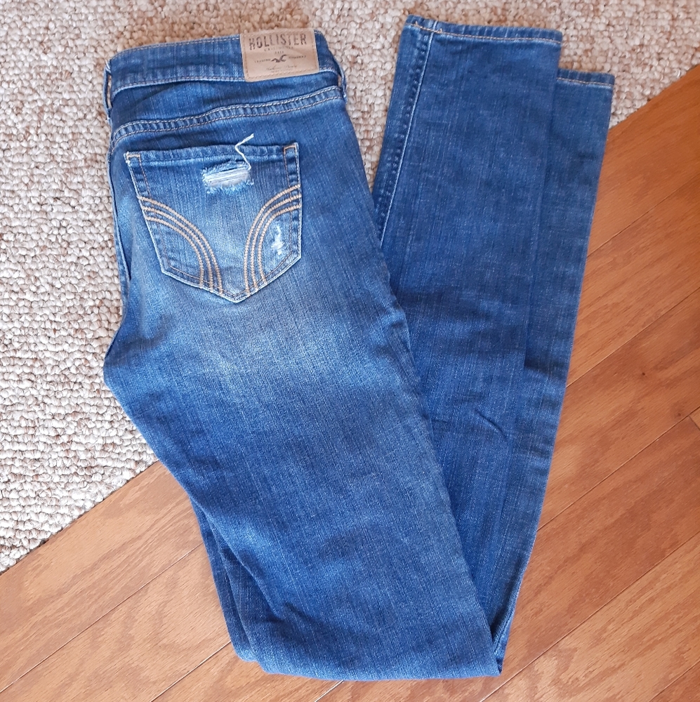 Hollister Distressed Jeans size 5 Long - Picture 8 of 16